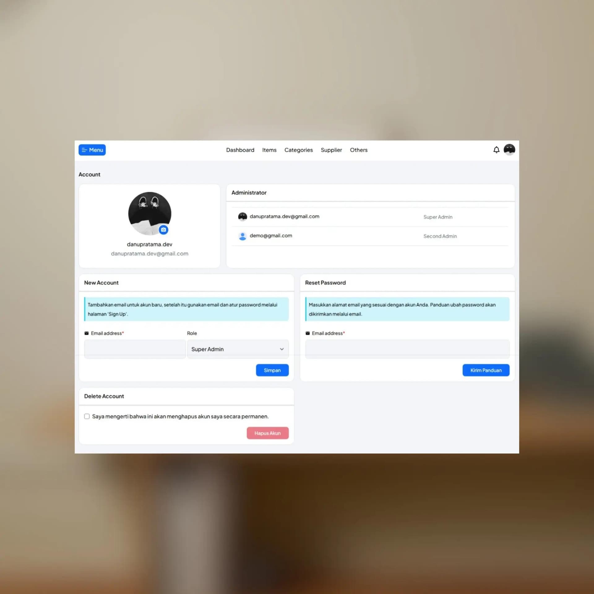 Inventory Control App — Image 3 by Danu Pratama as a Web Developer